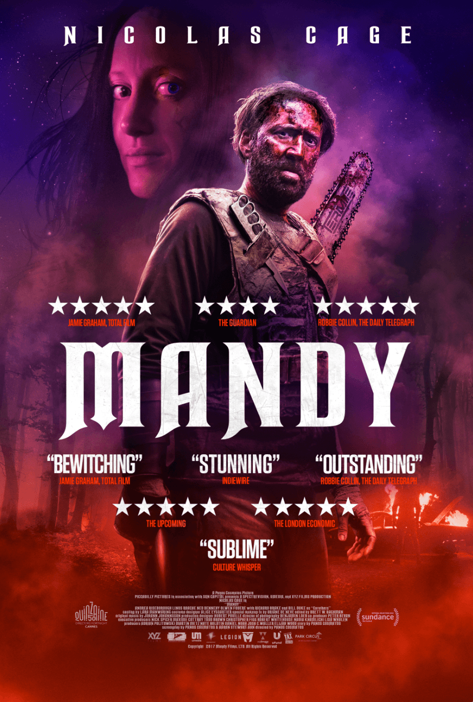 Mandy - Red (Nicholas Cage) es un leñador que vive alejado del mundo junto al amor de su vida, Mandy (Andrea Riseborough).