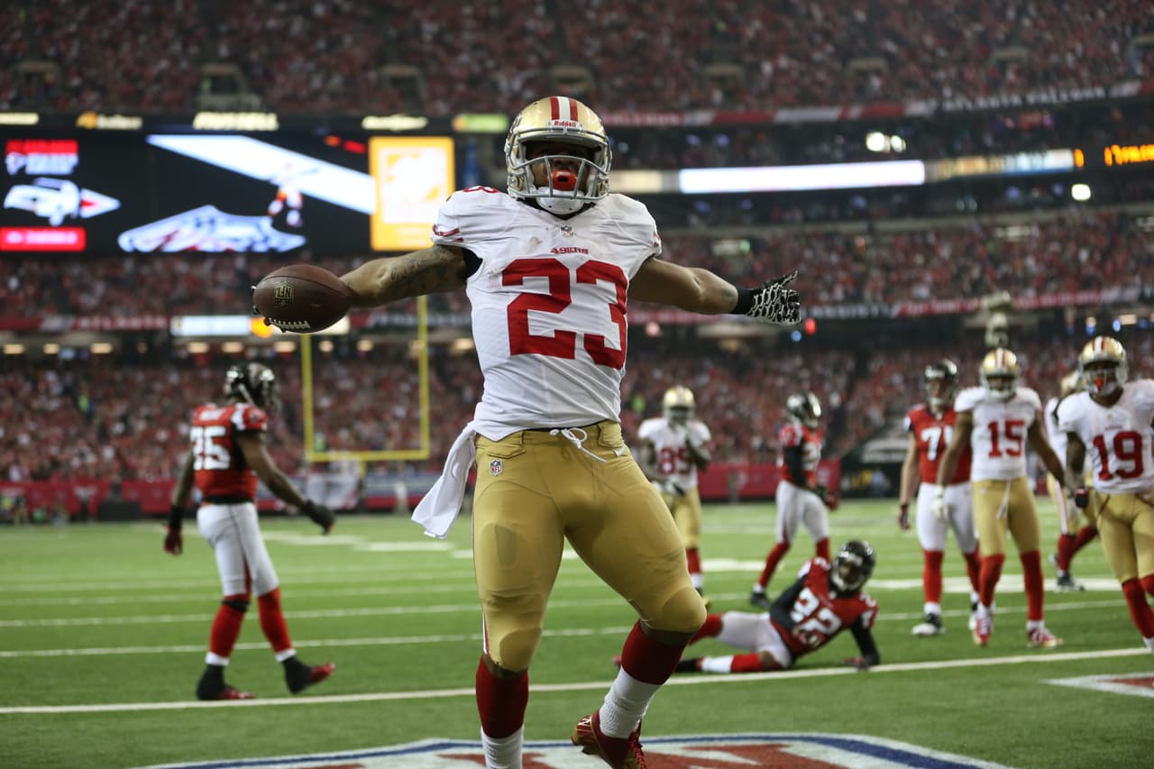 21.- Atlanta Falcons - 20 de enero del 2013 (24-28 vs. San Francisco 49ers) (Campeonato de Conferencia).- Los 49ers completaron el mayor regreso en la historia en Juego por el Campeonato de la NFC al superar 17 puntos de desventaja y dejar mudo al Georgia Dome en el triste último juego de la carrera de Tony González y el regreso de San Francisco al Super Bowl tras 17 años de ausencia.