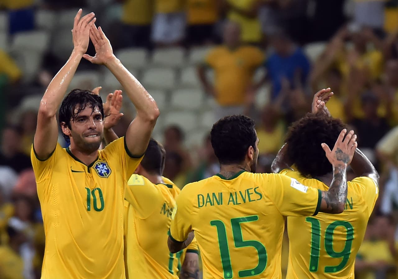 Kaká celebró la victoria sobre Venezuela.