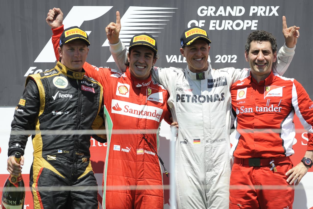 Fue en el Circuito de Valencia, por el Gran Premio de Europa, llegando tercero tras salir en el puesto 12. Fue superado por Fernando Alonso y Kimmi Raikkonen.