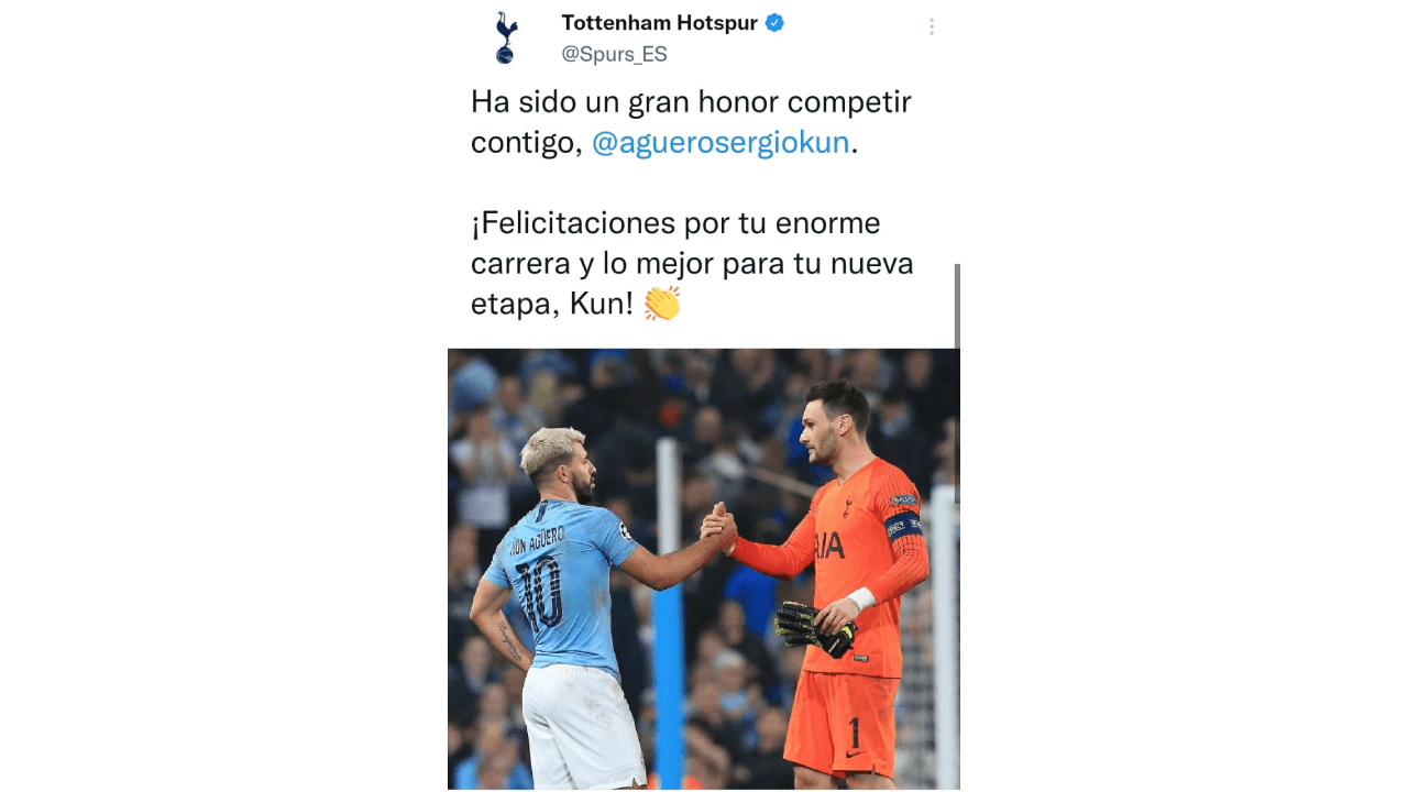 El mundo del futbol se despide de un grande, Sergio 'Kun' Agüero anunció su retiro de las canchas por problemas cardiacos, lo cual causó reacciones en redes. Compañeros de cancha, equipos y fanáticos, le dedicaron palabras, imágenes y videos por su gran trayectoria, su talento y, sobre todo, por su calidad. humana, ¡hasta luego, Kun!