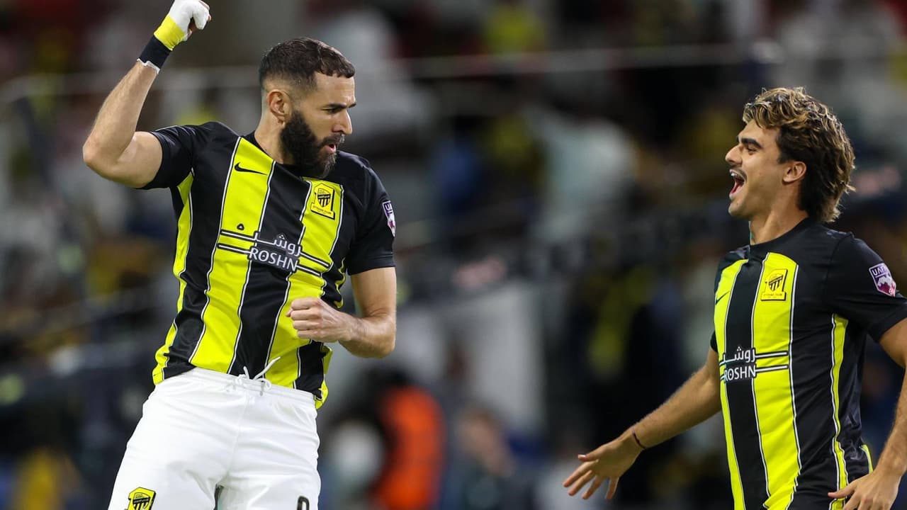 Karim Benzema anota su tercer gol con Al Ittihad en Champions League Árabe