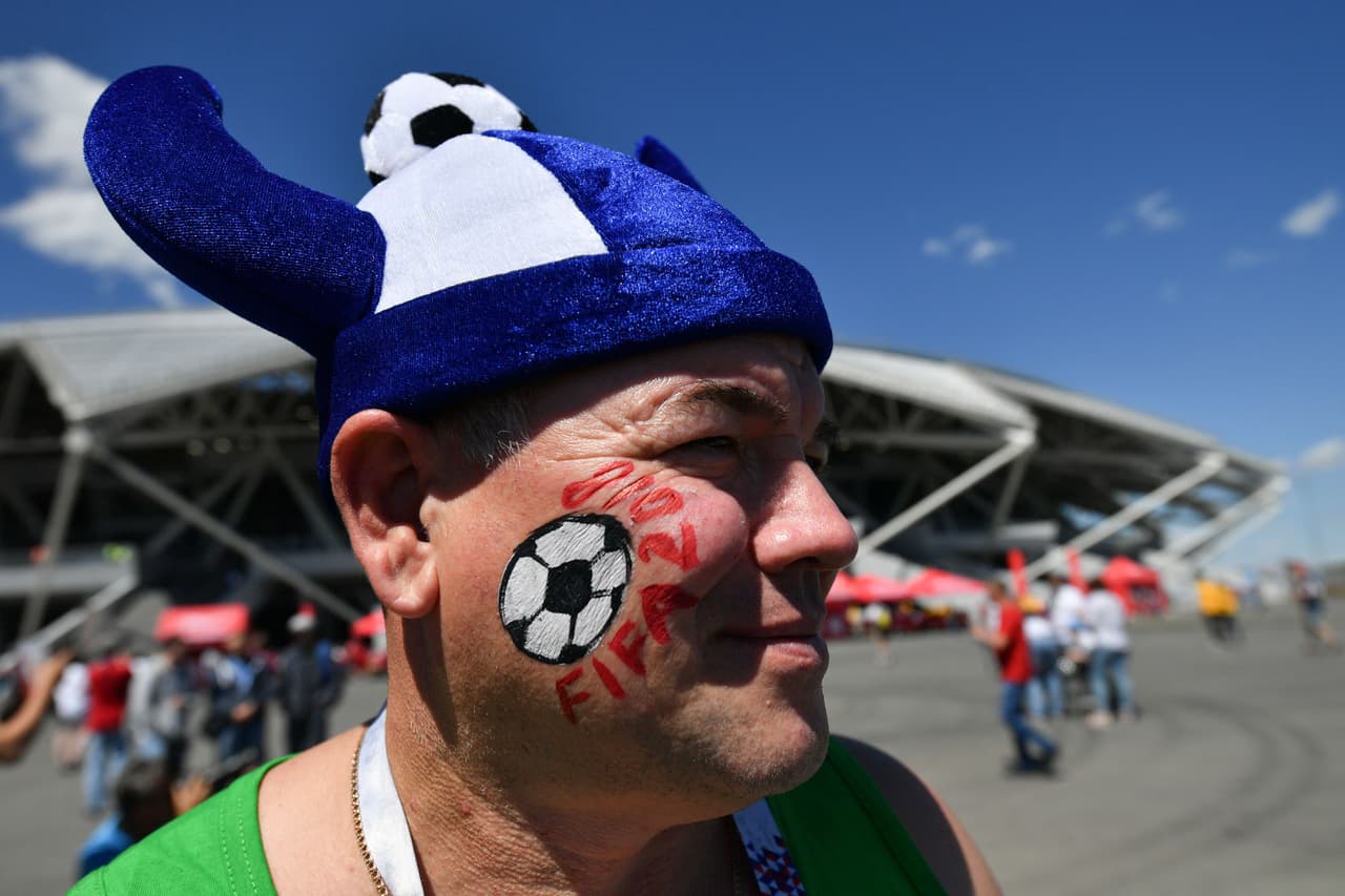 Los fanáticos pusieron todo su colorido y buena energía para el partido entre Dinamarca y Australia por el grupo C, en su segunda aparición en el Mundial de Rusia 2018.
