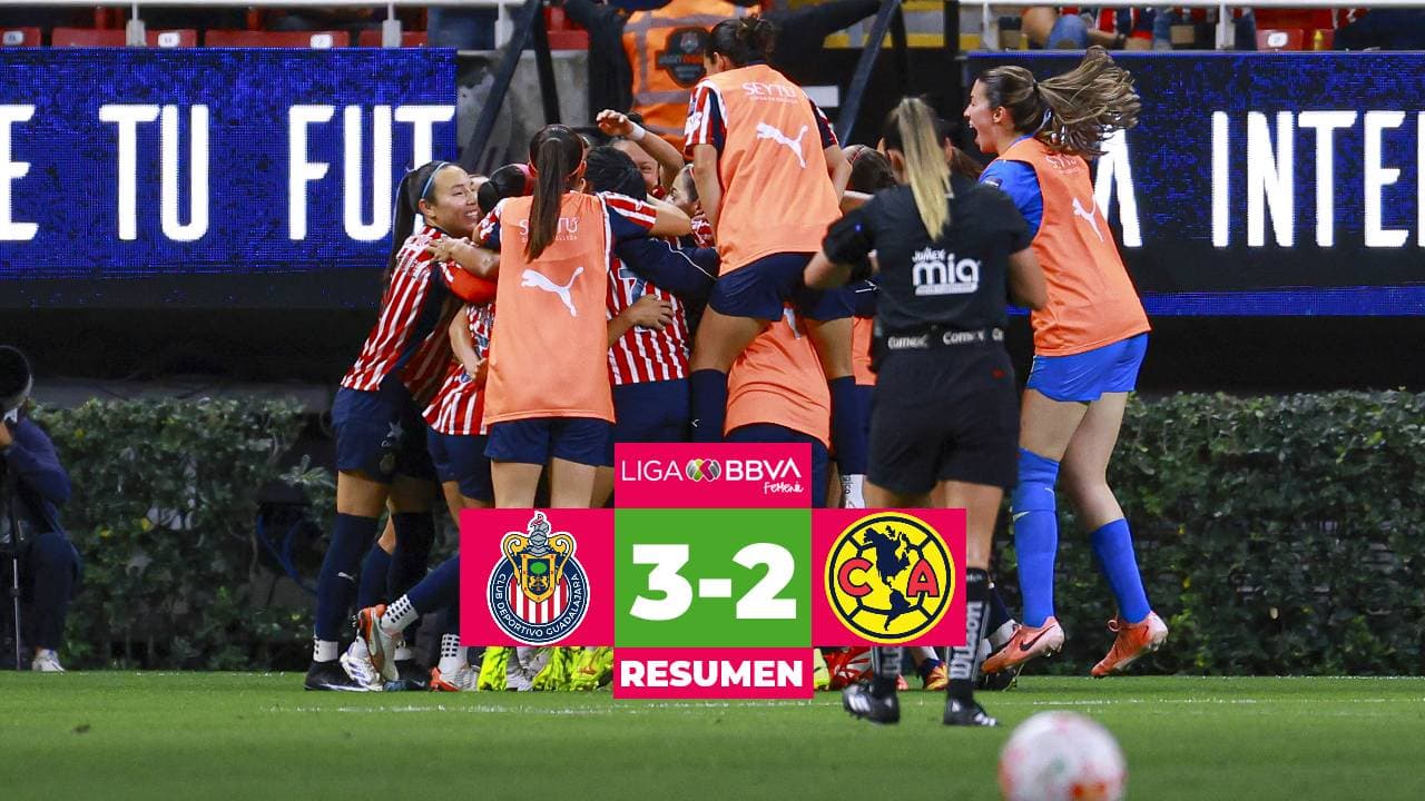 Chivas derrota al América en partido de la Jornada 10 del Clausura 2026 de la Liga MX Femenil