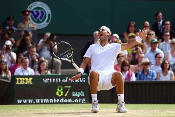 Cuando ganó el match point, Nadal no pudo evitar una de sus maximas explosiones de júbilo.