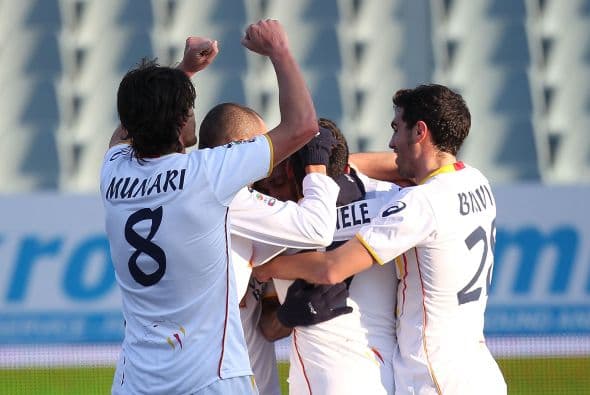 Lecce se puso en ventaja con un gol de David Di Michele.