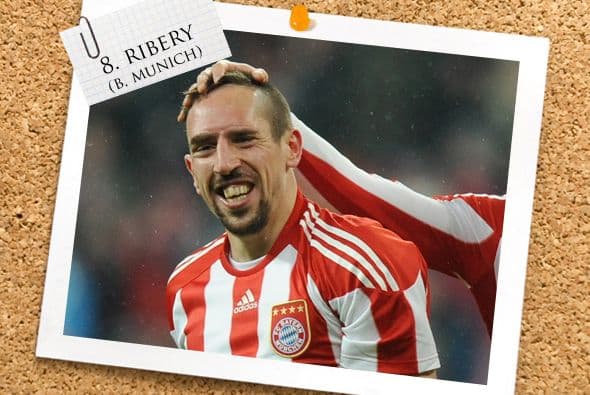 El francés Franck Ribery vuelve a nuestro once ideal cerrando la lista de volantes.