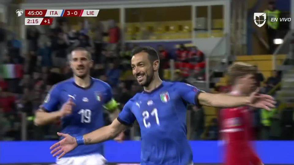 ¡GOOOL! Fabio Quagliarella anota para Italy