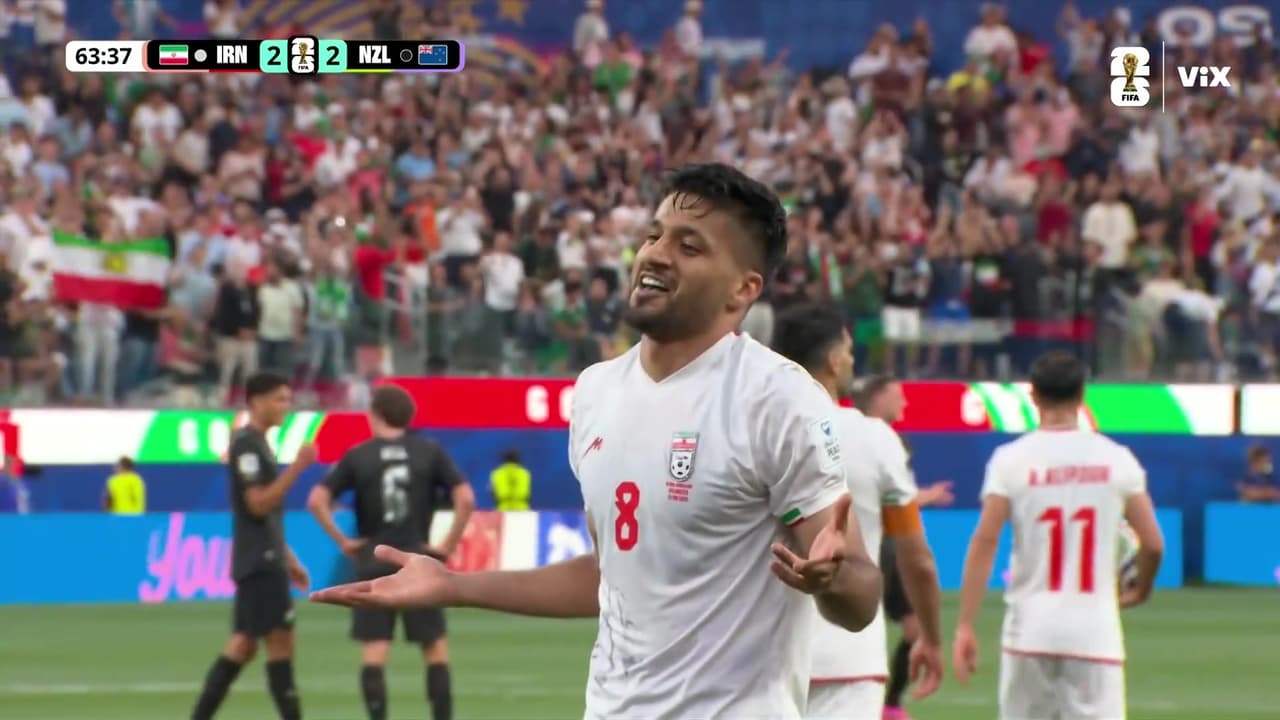 ¡Mohammad Mohebi le hace un golazo de cabeza a Nueva Zelanda y empata el partido!