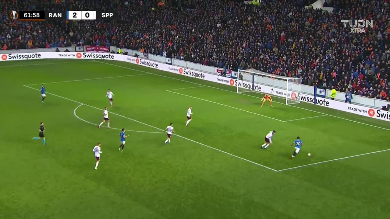 ¡TIRO ATAJADO! disparo por Alfredo Morelos.