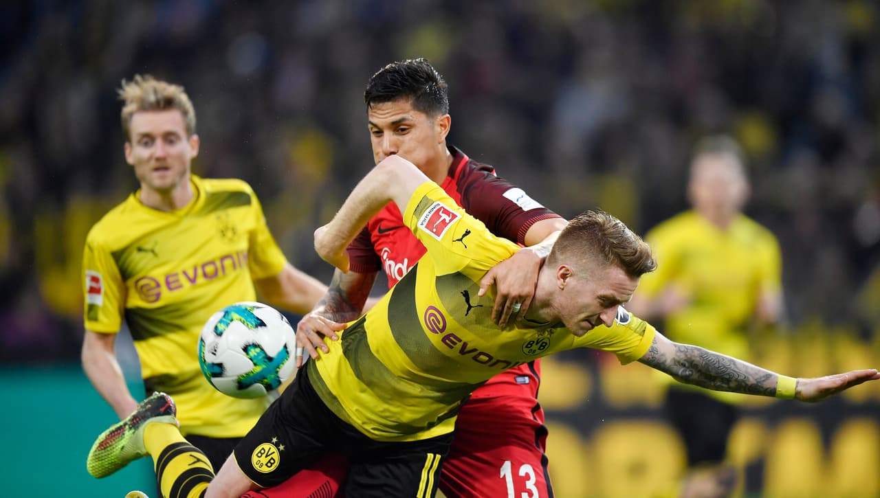 Borussia Dortmund venció 3-2 a Eintracht Frankfurt, que contó con el mexicano Carlos Salcedo en la fecha 26 de la Bundesliga en el Signal Iduna Park.