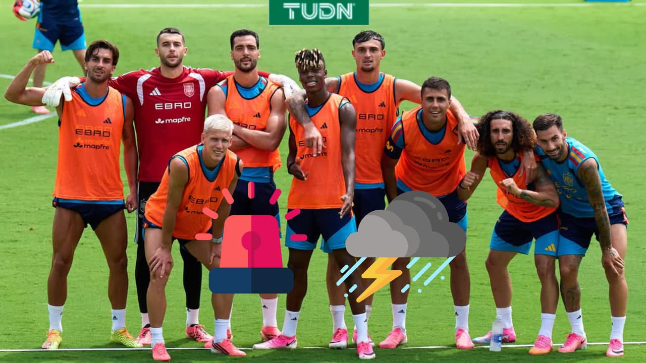 España evacua entrenamiento por alerta climática extrema previo duelo ante Uruguay