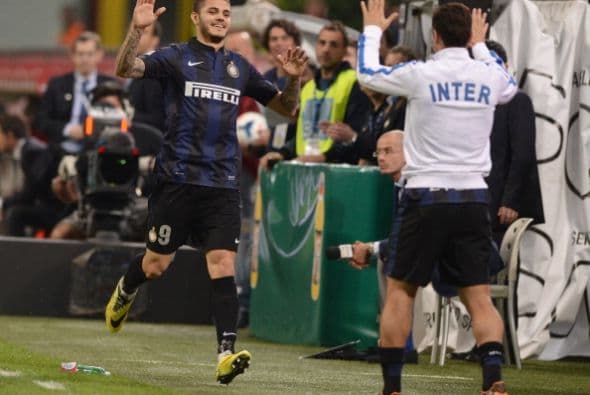 Todos los goles del Inter fueron celebrados con Zanetti, incluso antes de que entrara a jugar.