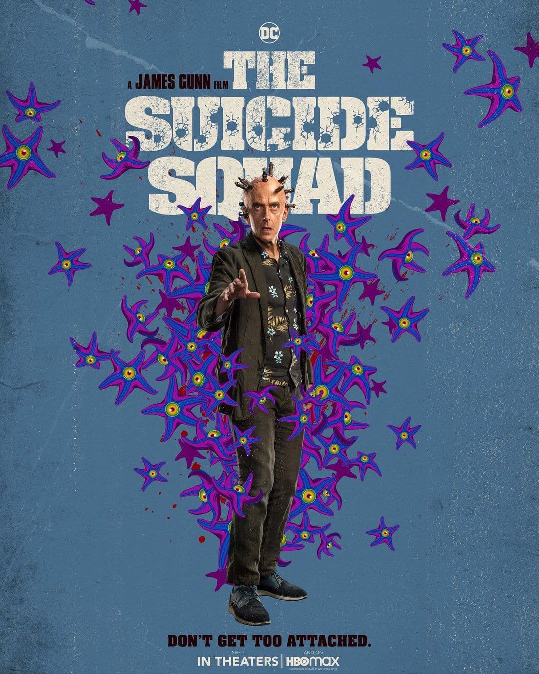 Blackguard (Pete Davidson), The Weasel (Sean Gunn), King Shark (Steve Agee), Javelin (Flula Borg) y Peacemaker (John Cena).