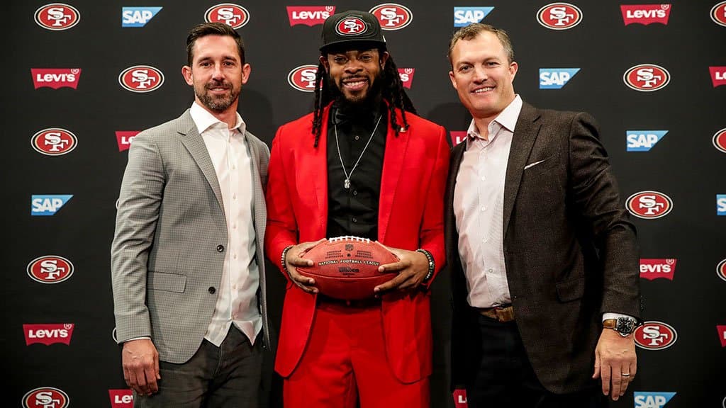 Richard Sherman vistió por primera vez los colores de 49ers