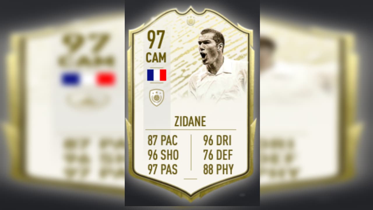 El mítico francés campeón del mundo en 1998, aparece como leyenda en el juego y con una calificación de 97.