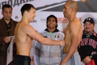 Ruslan Provodnikov y José Luis Castillo en peso (Foto: Facebook).