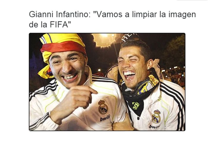 Las bromas en la red no paran luego de que se eligiera al directivo italo-suizo para presidir el máximo organismo del fútbol mundial.