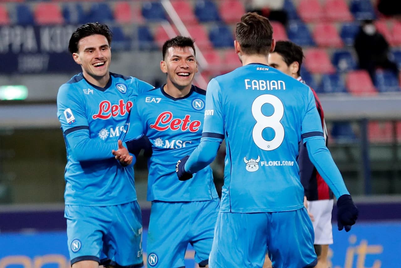 Con dos anotaciones del mexicano Hirving Lozano (20', 47'), el Napoli se lleva la victoria sobre Bologna durante la Jornada 22 y se posicionan terceros en la tabla de la Serie A.