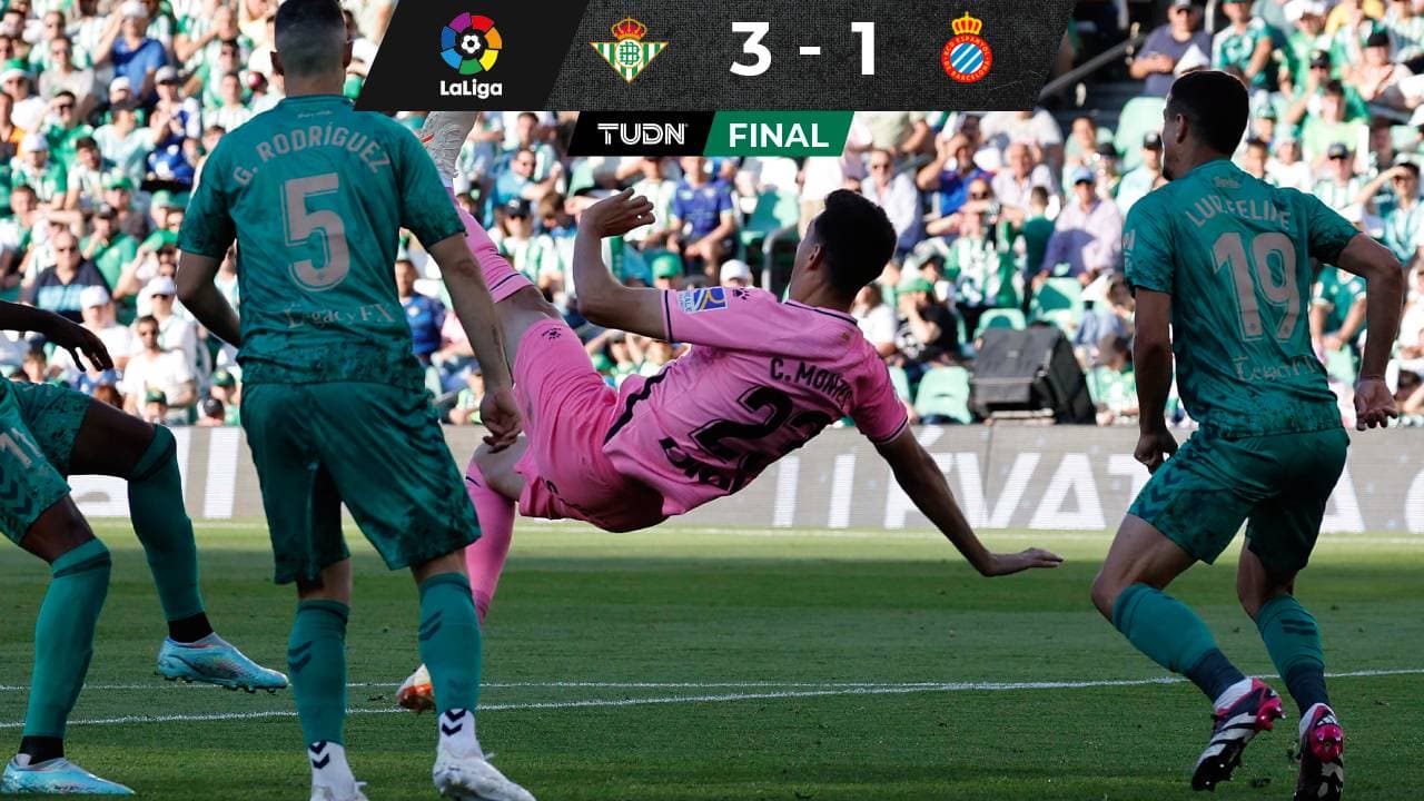 César Montes marca golazo de chilena con el Espanyol ante el Betis