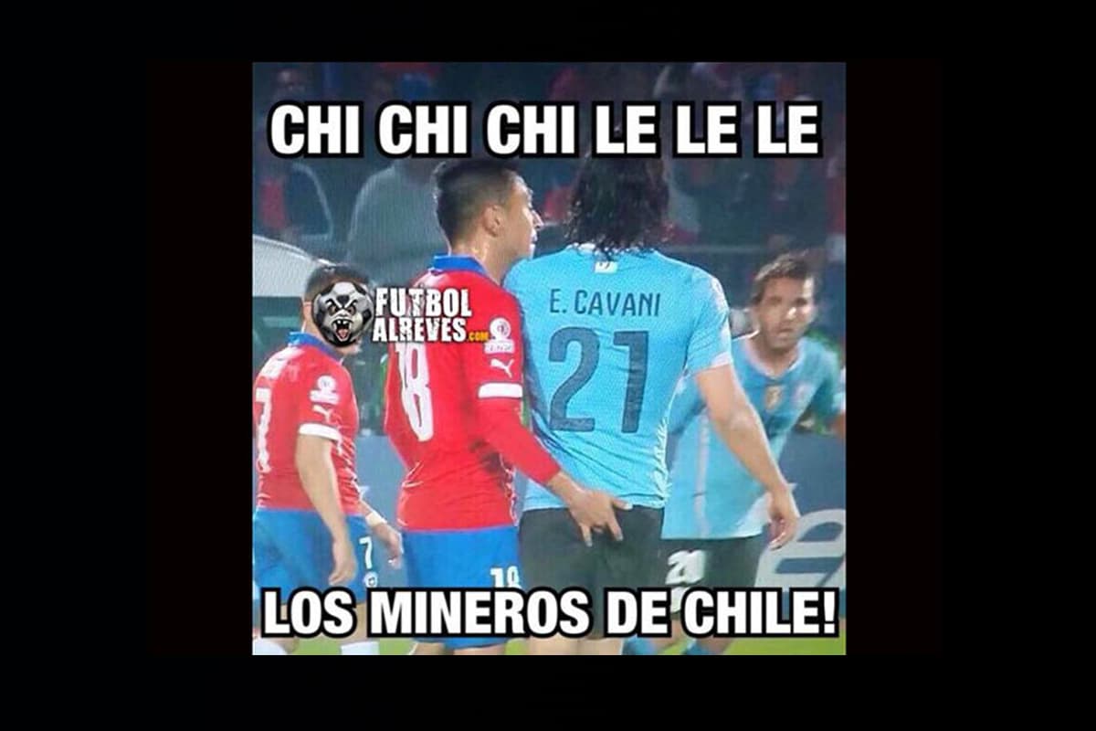 Mira los mejores memes del 'dedazo' de Gonzalo Jara a Edinson Cavani en el partido Chile-Uruguay en cuartos de final de la Copa América 2015 (Twitter).