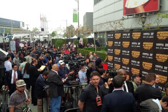 Más de 700 reporteros estuvieron en la conferencia de Manny Pacquiao y Floyd Mayweather Jr., denominada la "Pelea d‎el Siglo".