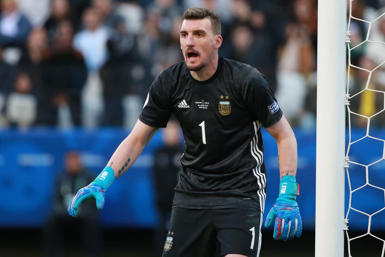 <b>Franco Armani.</b> El actual guardameta titular de la selección argentina y de River Plate sería un recambio de garantías para Marchesín.