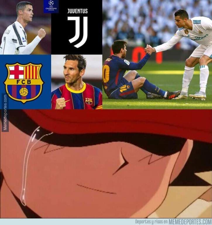 Juventus y los memes apalearon al Barcelona | Llegaron las mejores reacciones de redes sociales con Cristiano Ronaldo y Messi como protagonistas.