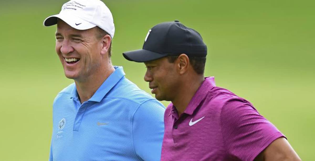 Woods y Mikelson jugarán golf con Brady y Manning