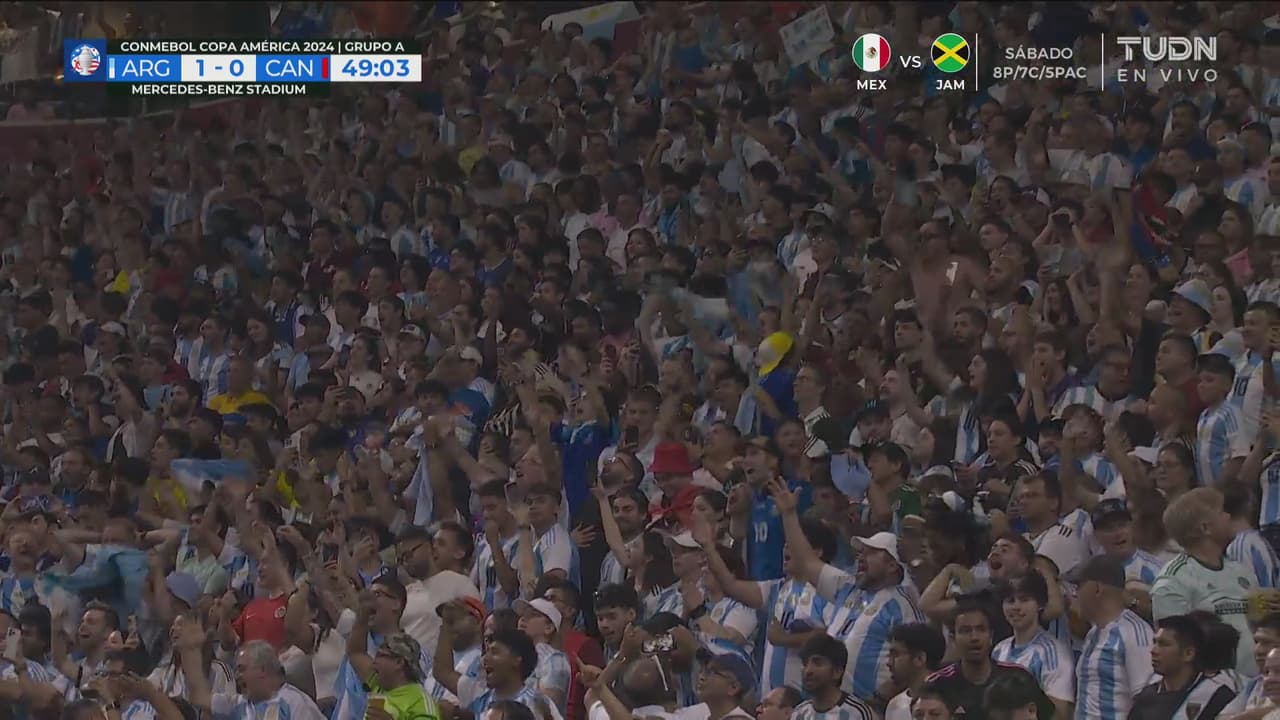 ¡Resuena a una voz el ”Muchachos” tras el gol de Argentina!