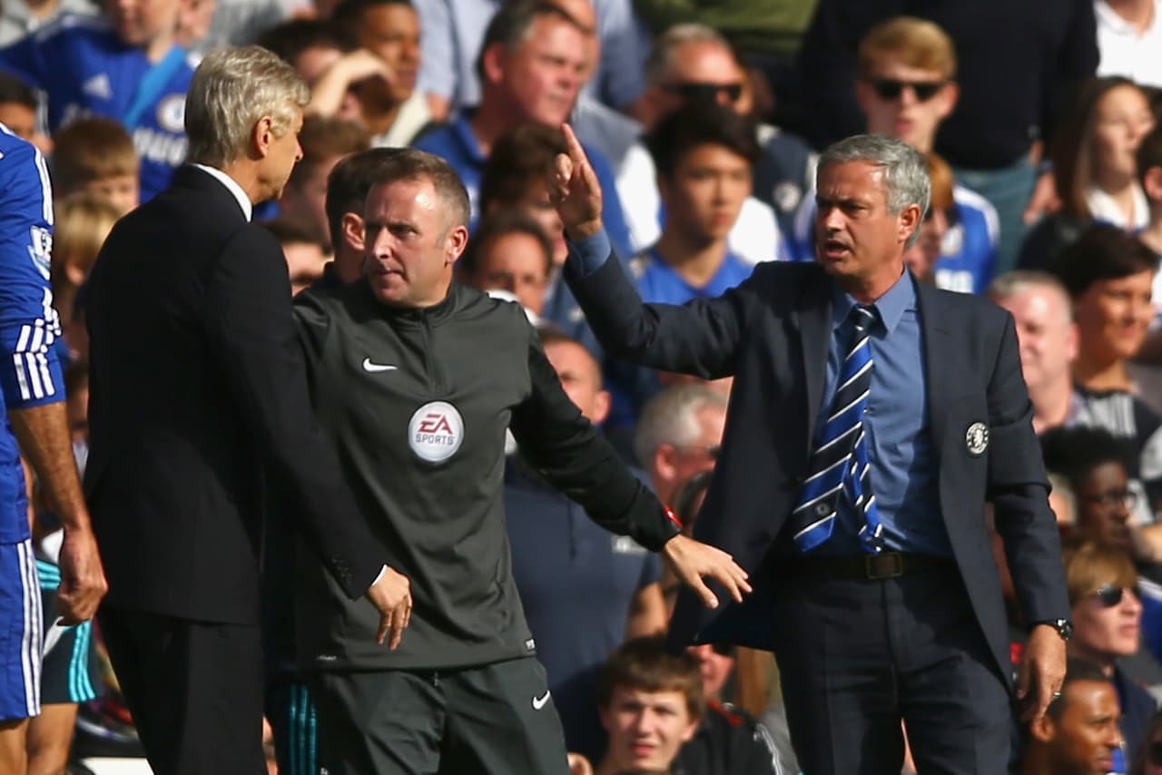 La última vez que se vieron las caras, Mourinho evitó saludar al técnico francés tras caer ante 1-0 ante el Arsenal en la Community Shield en la que fue su primera derrota ante Wenger en 14 encuentros.