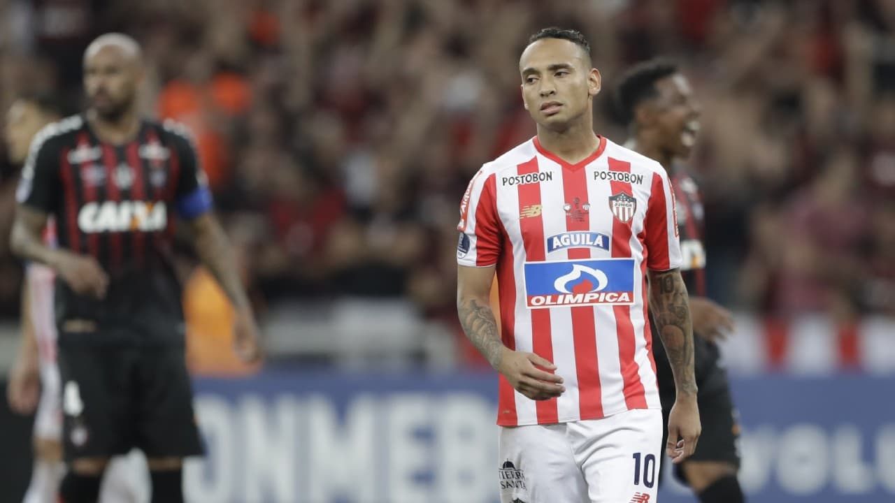 Jarlan Barrera jugó la Final de la Copa Sudamericana con el Junior de Barranquilla.