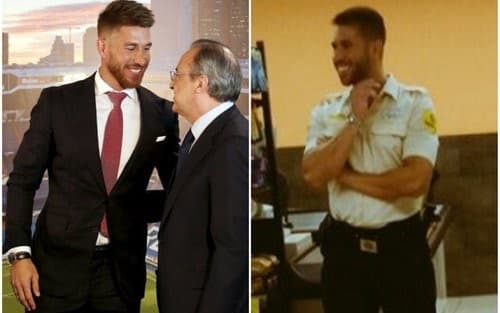 Algún usuario de Twitter aseguró que este guardia de seguridad, en un supermercado de España, es idéntico a Ramos.