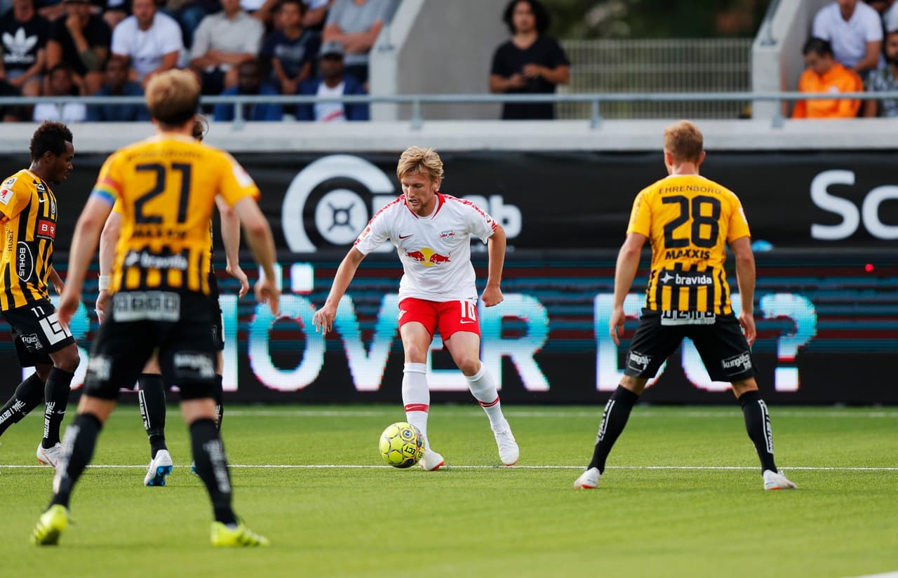 RB Leipzig 1-1 Häcken: Massimo Bruno marcó el gol del equipo alemán que en la ida había ganado por 4-0.