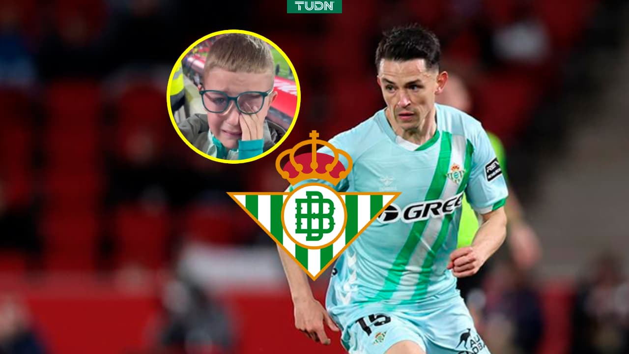 Fidalgo hace llorar a un pequeño fan del Betis por emotivo gesto