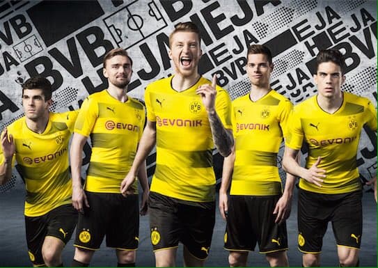 El patrocinador del Dortmund también es alemán y presentó su nueva camiseta en la final de la Pokal.