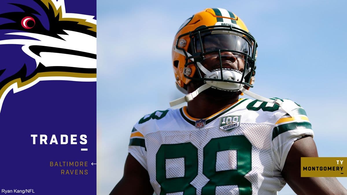 El receptor-corredor Ty Montgomery sale de Green Bay y es nuevo miembro de los Baltimore Ravens.