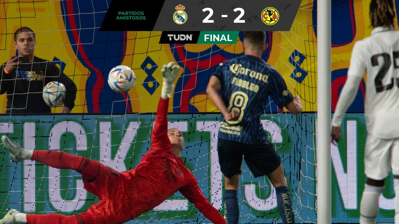 América logra sacar el empate al Real Madrid en Estados Unidos