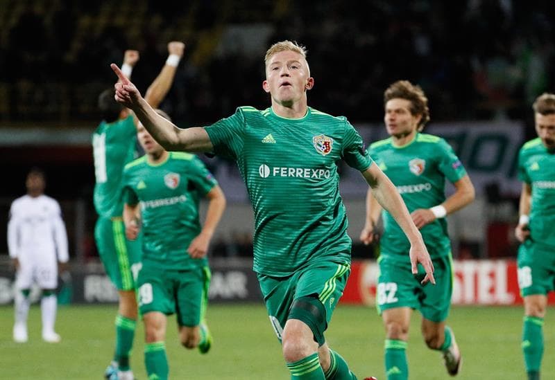 Vorskla de Ucrania marcó por medio de Vladyslav Kulach contra Sporting de Lisboa, que al final remontó 2-1 en su casa en el grupo E.