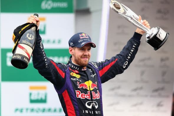 Es hora de pasar a los triunfos, y como ganador en el 2013 ninguno como Sebastian Vettel. El corredor de Red Bulls se cansó de ganar pruebas esta temporada de F1, incluido un récord de 9 pruebas seguidas en lo más alto del podio para adjudicarse el campeonato por cuarta temporada.