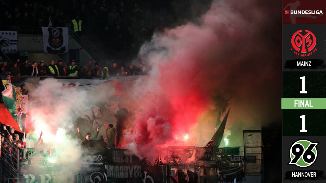 También en Europa hay problemas: Mainz-Hannover, suspendido por pirotecnia