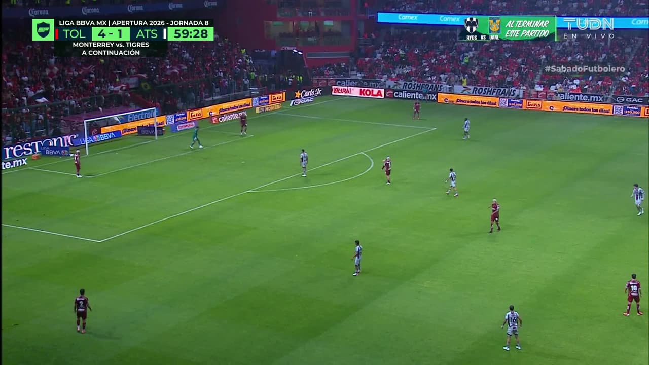 ¡AUTOGOL! de Jorge Rodríguez para Toluca.