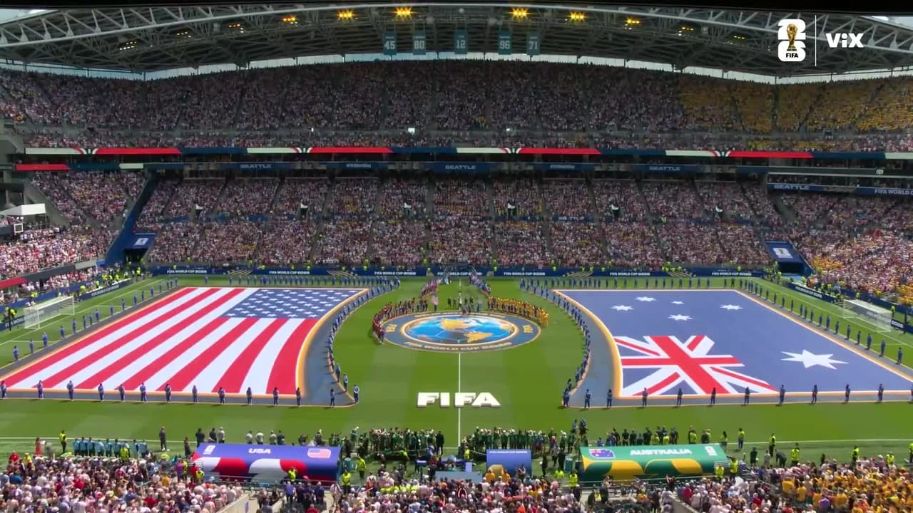 ¡Seattle está listo! Estados Unidos y Australia hacen vibrar el estadio con sus himnos