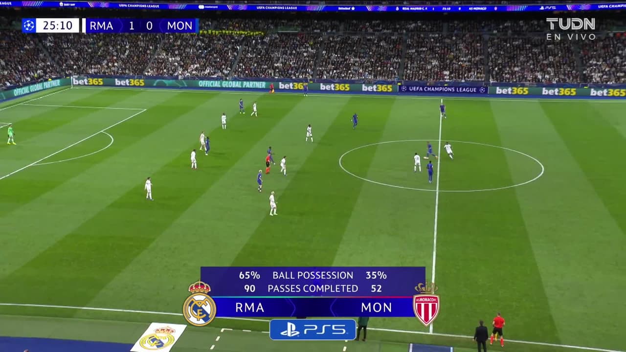 ¡GOL!  anota para Real Madrid. Kylian Mbappé