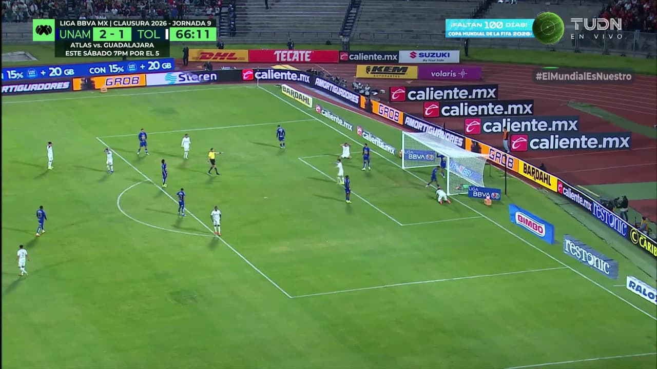 ¡Por poco es asistencia de chilena y gol de chilena! Iba a ser un golazo de Toluca