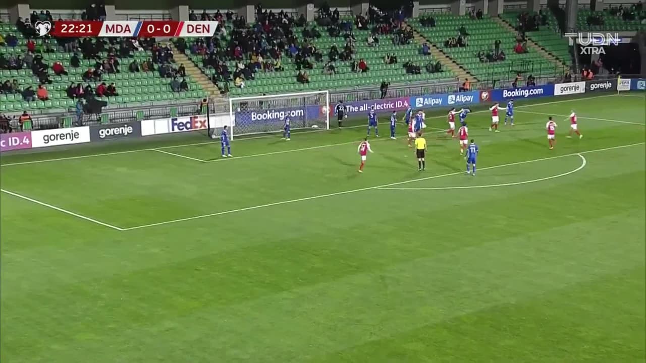 ¡Gol de Dinamarca! Olsen hace el primero en Moldavia