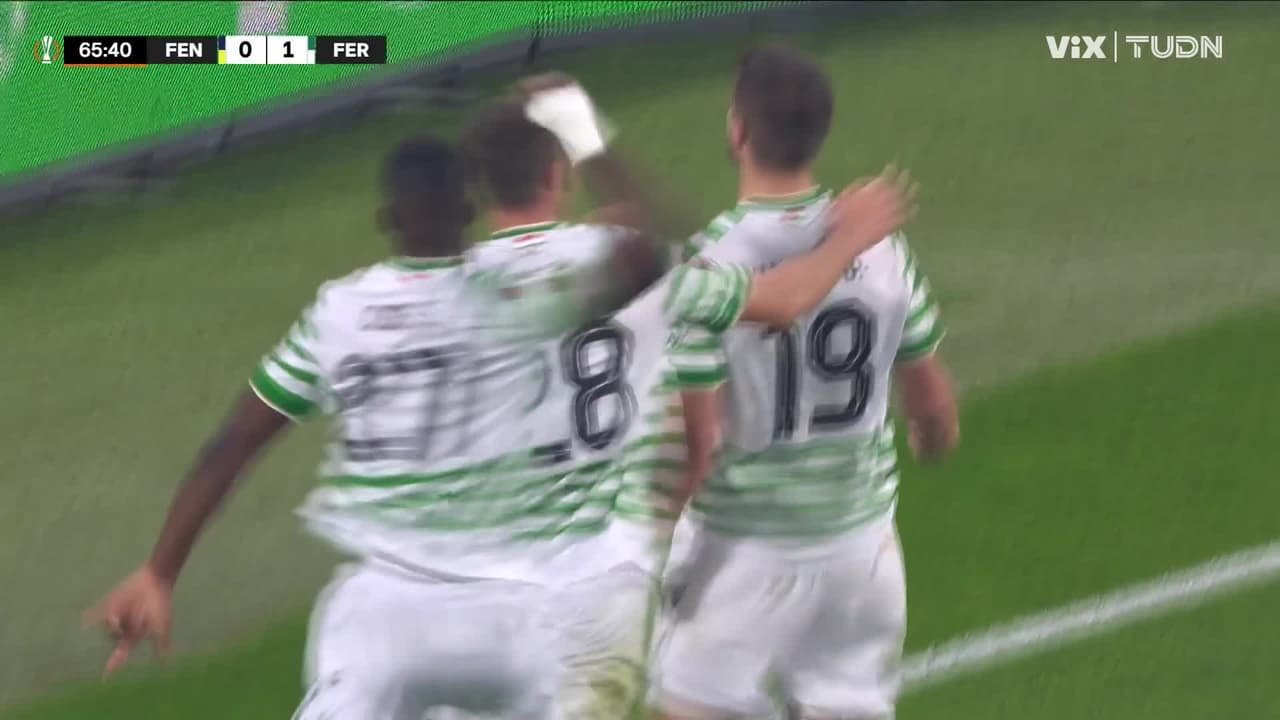 ¡Gol de Ferencvaros! Testarazo imposible para Ederson