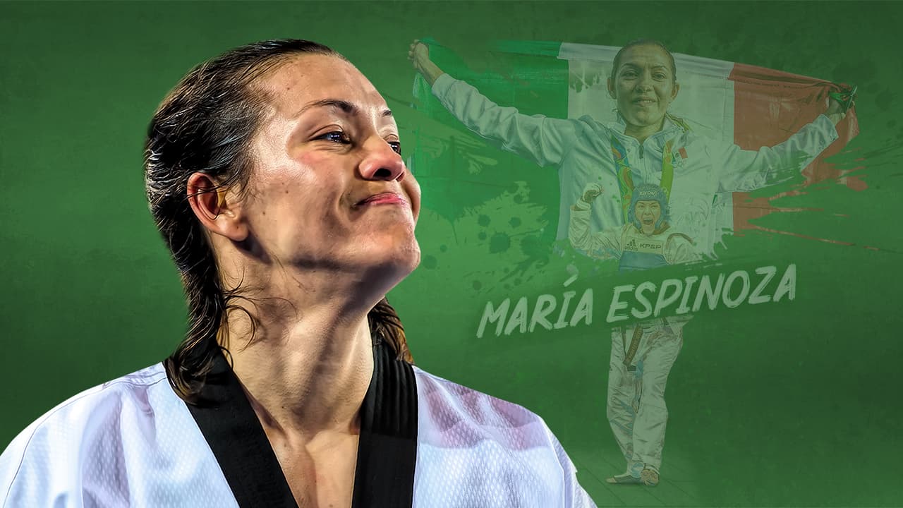 María Espinoza, triple medallista olímpica y mundial.
