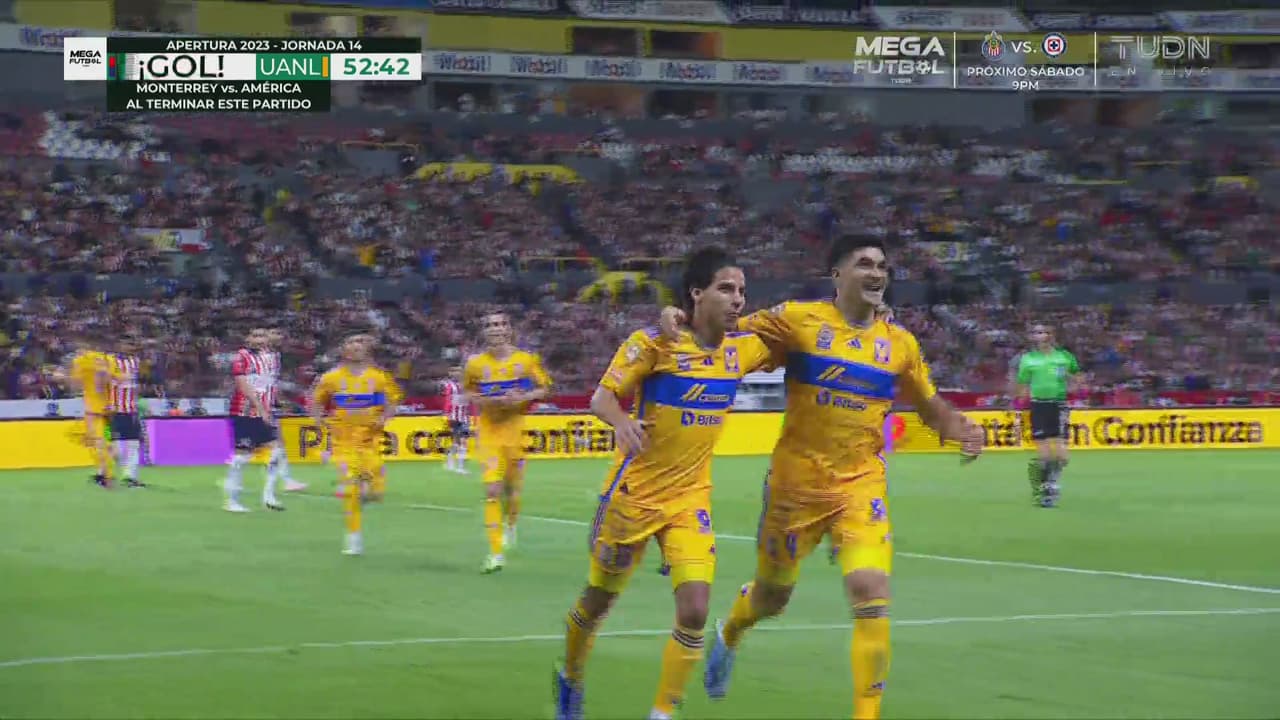 ¡Doblete de Nico Ibáñez! Golazo para el segundo de Tigres