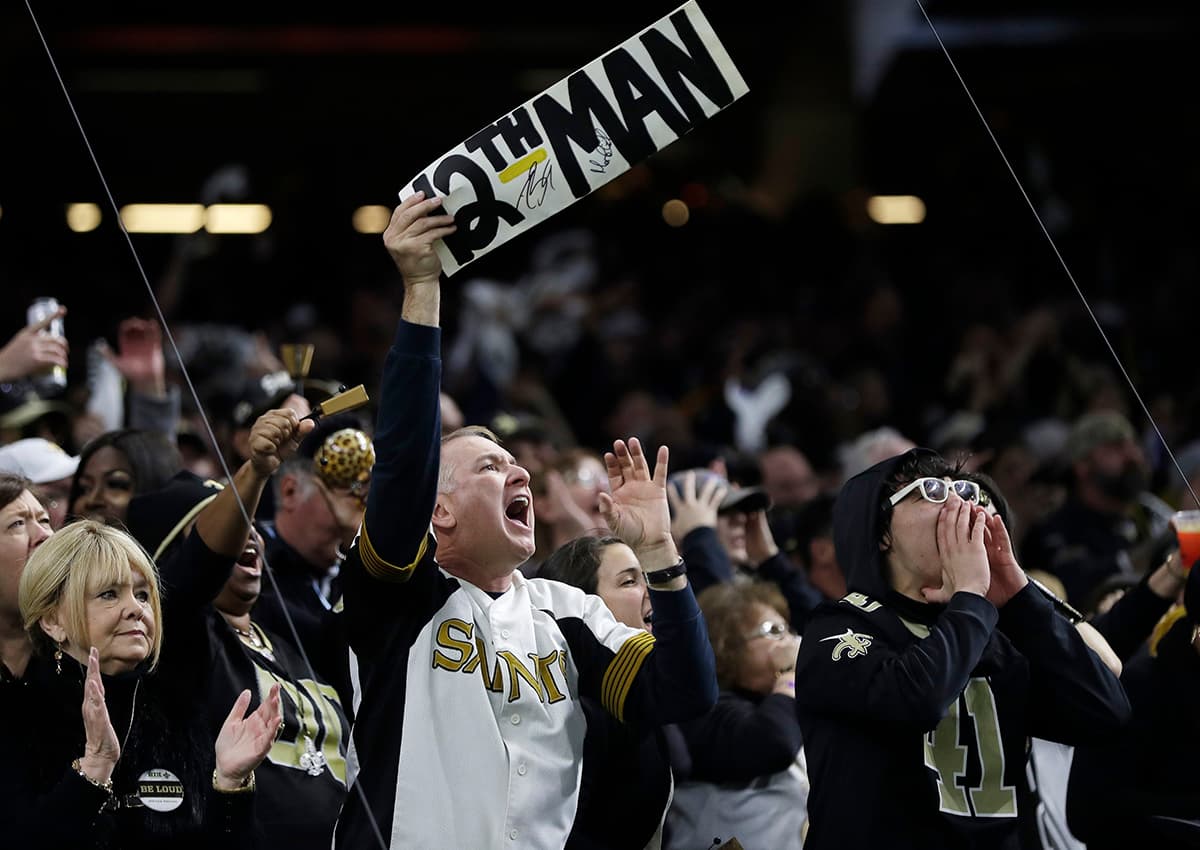 En el Superdome se vivió la fiesta del juego entre Rams y Saints.